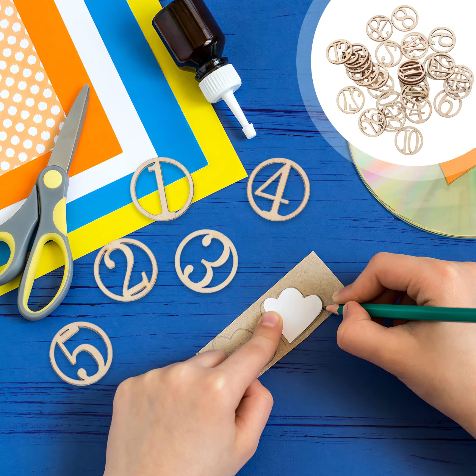 30pcs Unfinished Craft Decor Numbers Ideal Home Store Party Decorations